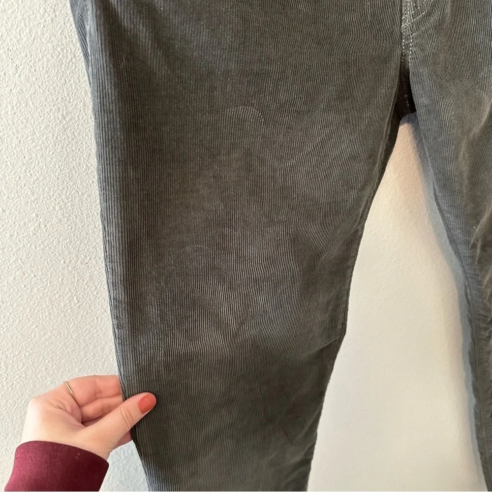 j. crew mens 770 straight leg corduroy pants in true graphite gray